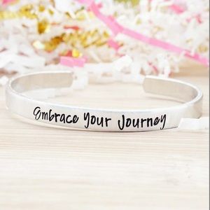 Silvertone ‘Embrace Your Journey’ Adjustable Cuff